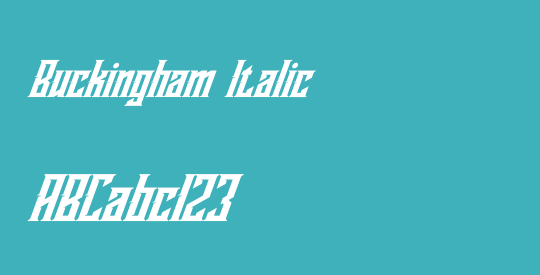 Buckingham Italic