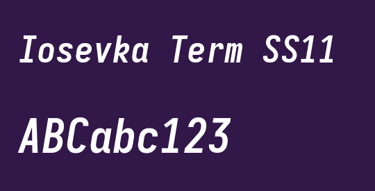 Iosevka Term SS11