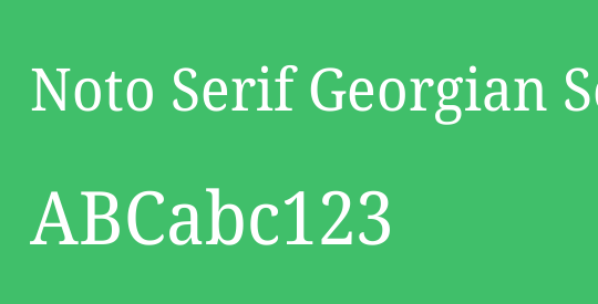 Noto Serif Georgian SemiCondensed