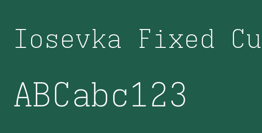 Iosevka Fixed Curly Slab XLtEx