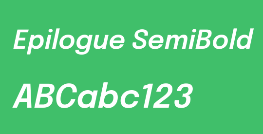 Epilogue SemiBold