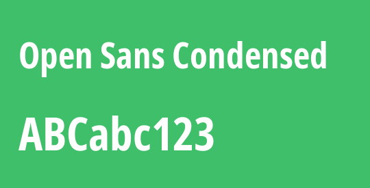 Open Sans Condensed