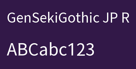 GenSekiGothic JP R