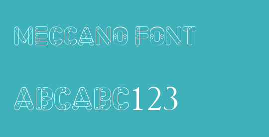 Meccano Font