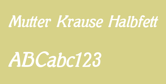 Mutter Krause Halbfett