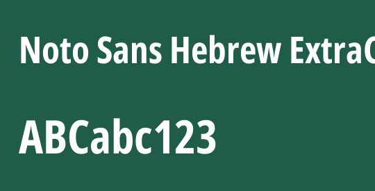 Noto Sans Hebrew ExtraCondensed