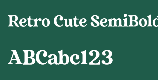 Retro Cute SemiBold