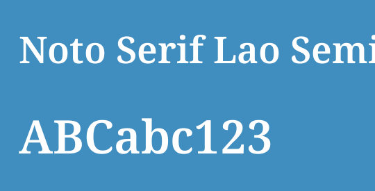 Noto Serif Lao SemiBold