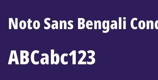 Noto Sans Bengali Condensed ExtraBold