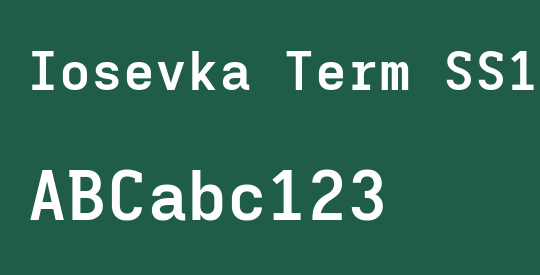Iosevka Term SS17 Extended