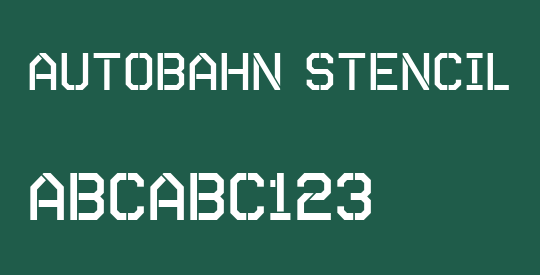 Autobahn Stencil