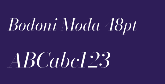Bodoni Moda 48pt