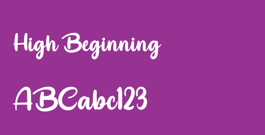 High Beginning
