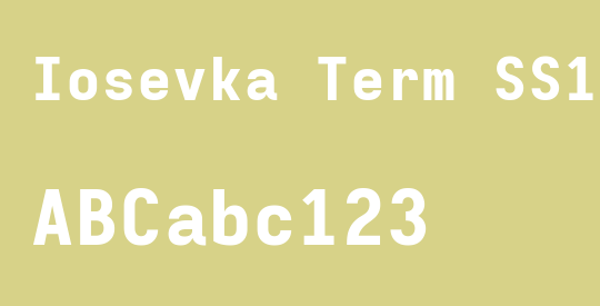 Iosevka Term SS18 HvEx