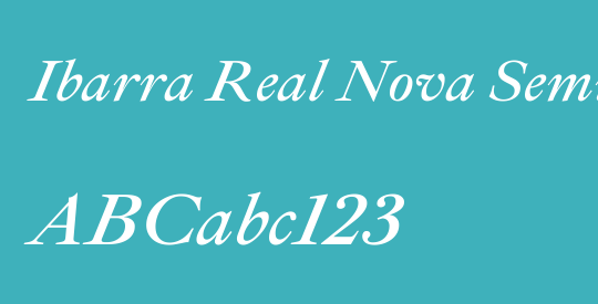 Ibarra Real Nova SemiBold