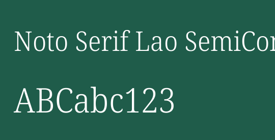Noto Serif Lao SemiCondensed Light