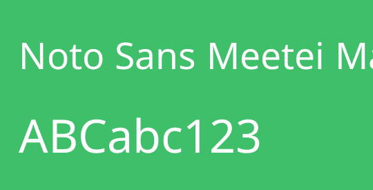Noto Sans Meetei Mayek