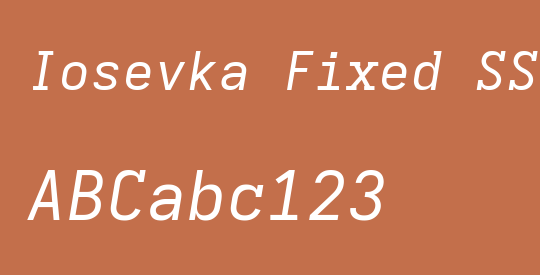 Iosevka Fixed SS02 Extended