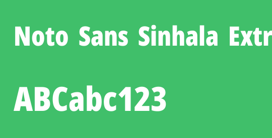 Noto Sans Sinhala ExtraCondensed Black