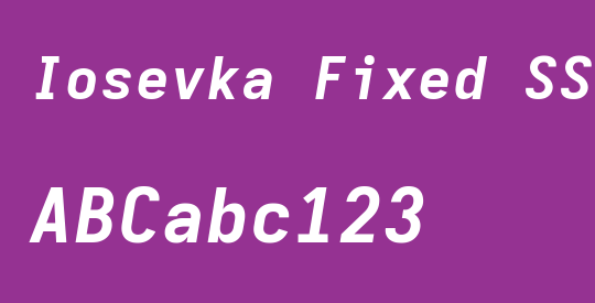 Iosevka Fixed SS01 XBdEx