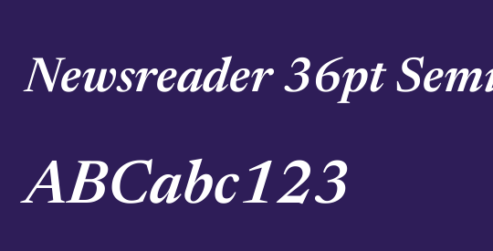 Newsreader 36pt SemiBold