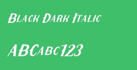 Black Dark Italic