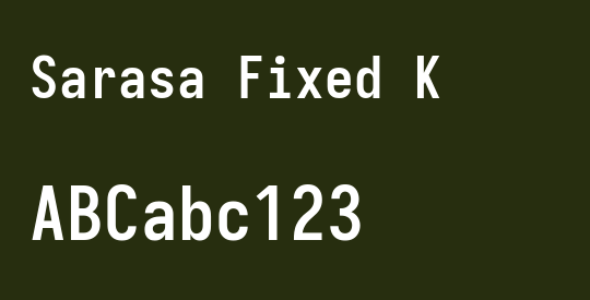 Sarasa Fixed K