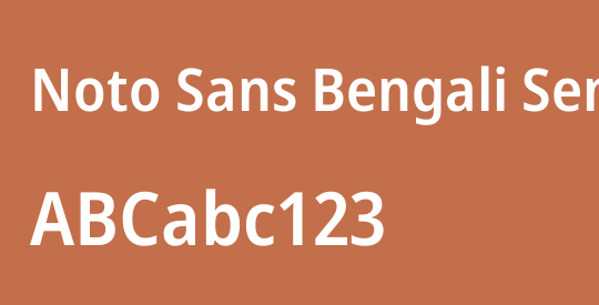 Noto Sans Bengali SemiCondensed SemiBold