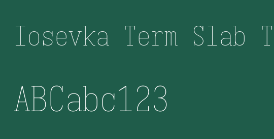 Iosevka Term Slab Thin