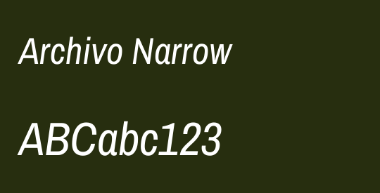 Archivo Narrow