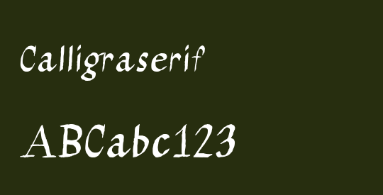 Calligraserif