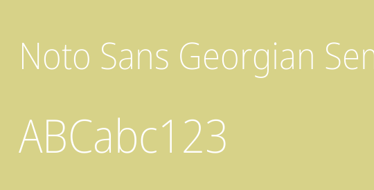 Noto Sans Georgian SemiCondensed ExtraLight