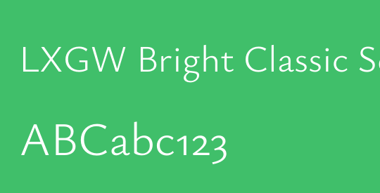 LXGW Bright Classic SemiLight