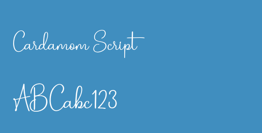 Cardamom Script