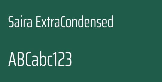 Saira ExtraCondensed
