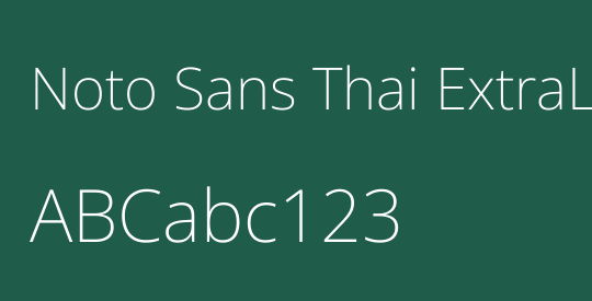 Noto Sans Thai ExtraLight