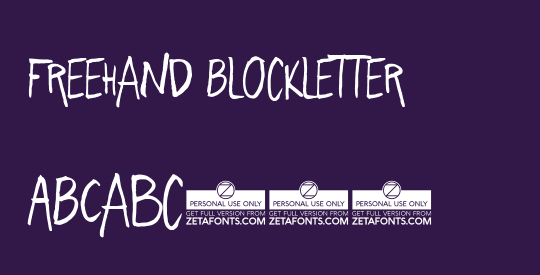 Freehand Blockletter