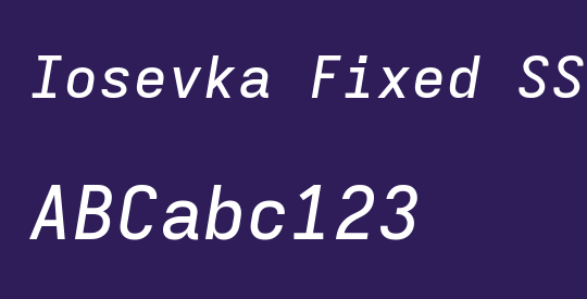 Iosevka Fixed SS06 MdExObl