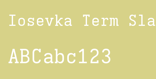 Iosevka Term Slab Extended