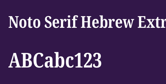Noto Serif Hebrew ExtraCondensed
