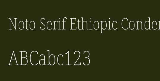 Noto Serif Ethiopic Condensed Thin