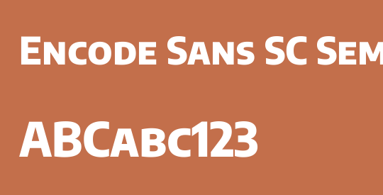 Encode Sans SC SemiCondensed ExtraBold