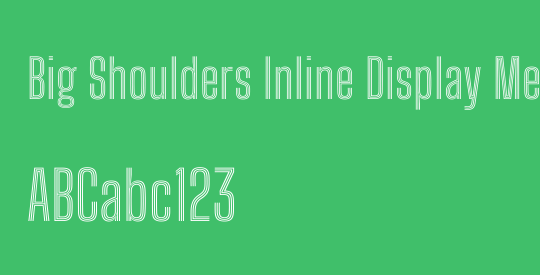Big Shoulders Inline Display Medium
