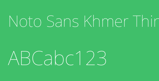 Noto Sans Khmer Thin