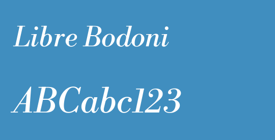 Libre Bodoni