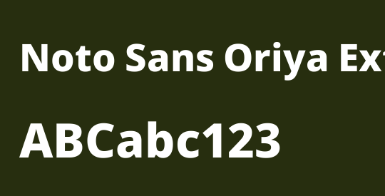 Noto Sans Oriya ExtraBold