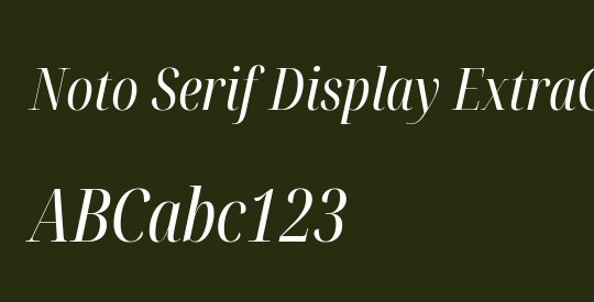 Noto Serif Display ExtraCondensed