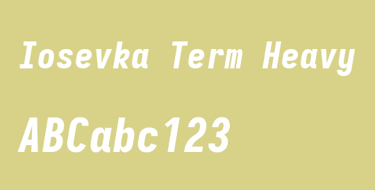 Iosevka Term Heavy