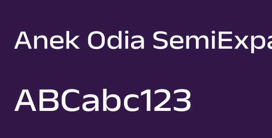 Anek Odia SemiExpanded Medium