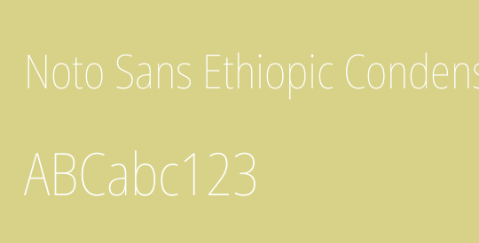 Noto Sans Ethiopic Condensed Thin